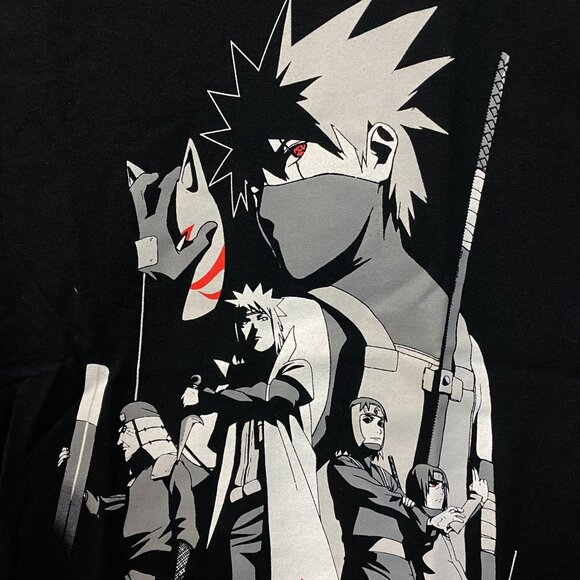 Naruto Shippuden ANBU Black Ops Kakashi Hokages Anime T-shirt Small - Picture 3 of 4